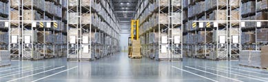 warehouse with a forklift - Brady Ware - SRC Manufacturing and Supply Chain